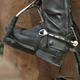 SPRENGER HS BOW BALANCE STIRRUPS,ST.ST. ANTHRAC.W.BLK/BLUE PAD 4.3/4"